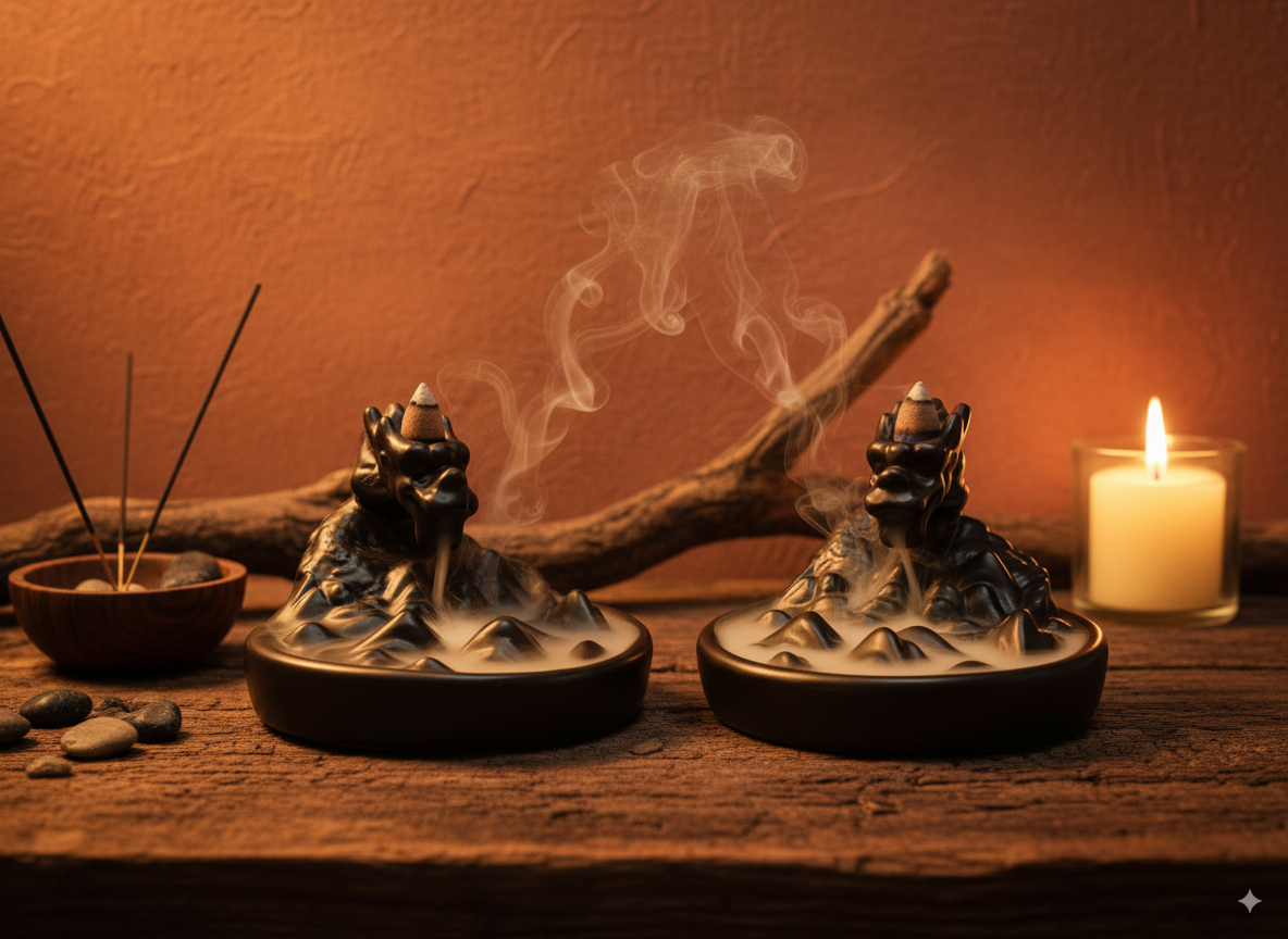 SÚPER PROMO 2  Dragones + 50 conos de incienso + 2 pinzas en madera
