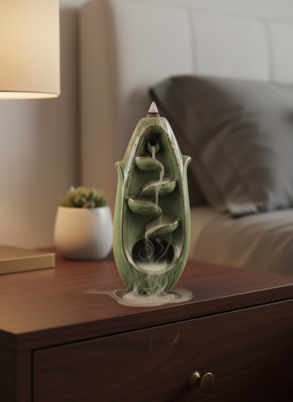 Cascada Eterna + 50 conos de incienso + pinzas en madera