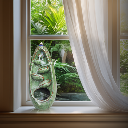 Cascada Eterna + 50 conos de incienso + pinzas en madera